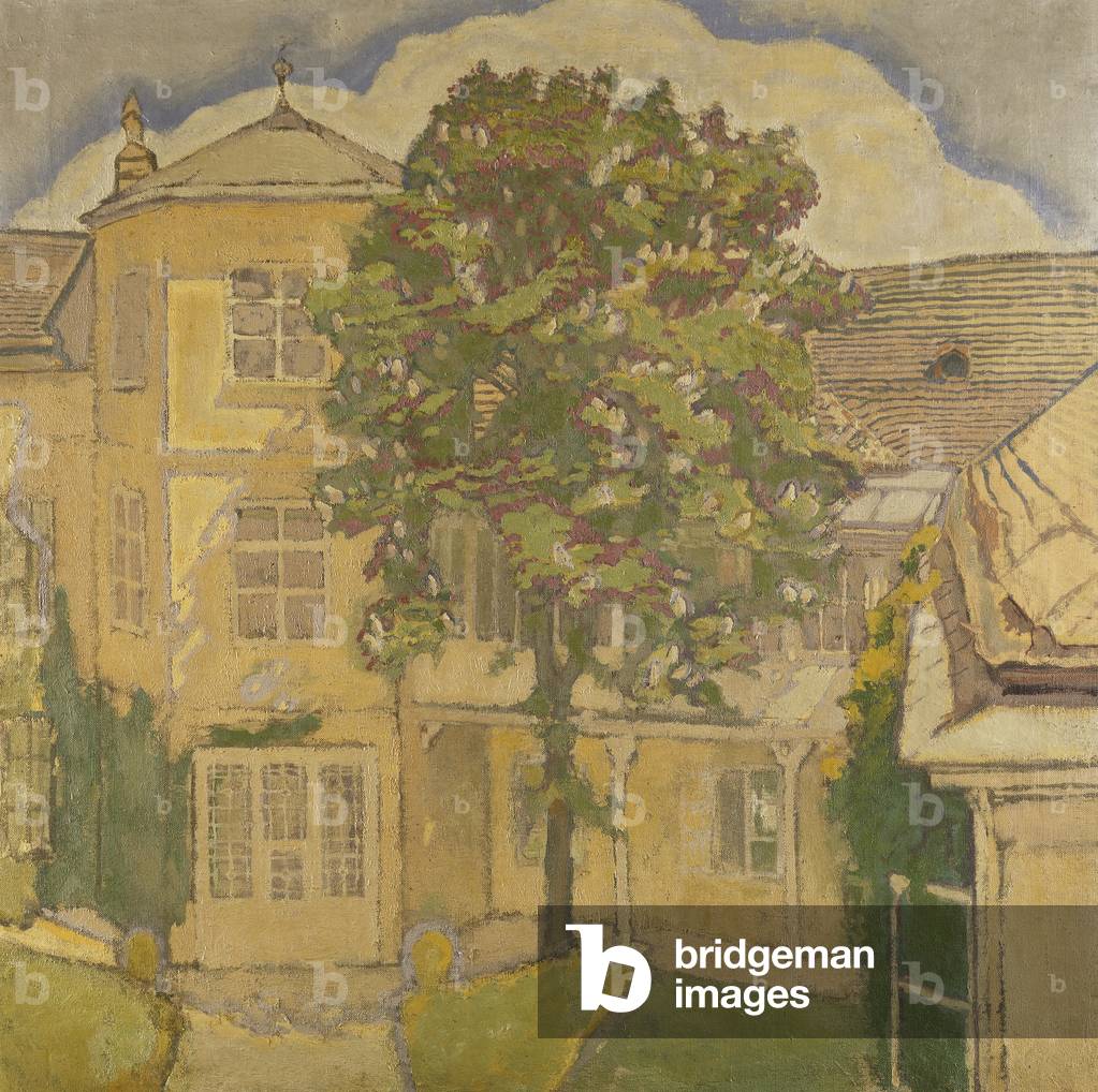 Immagine di Dipinto "Castagno in fiore nel giardino; Bluhende Kastanienbaum im Garten" di Koloman Moser