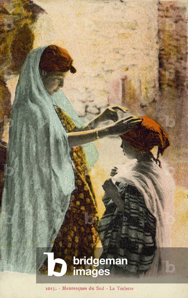 Muslimische Frau und Kind (farbiges Foto)