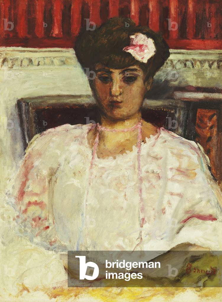 Misia in Pink Camicetta; Misia au Corsage Rose, (olio su tela)