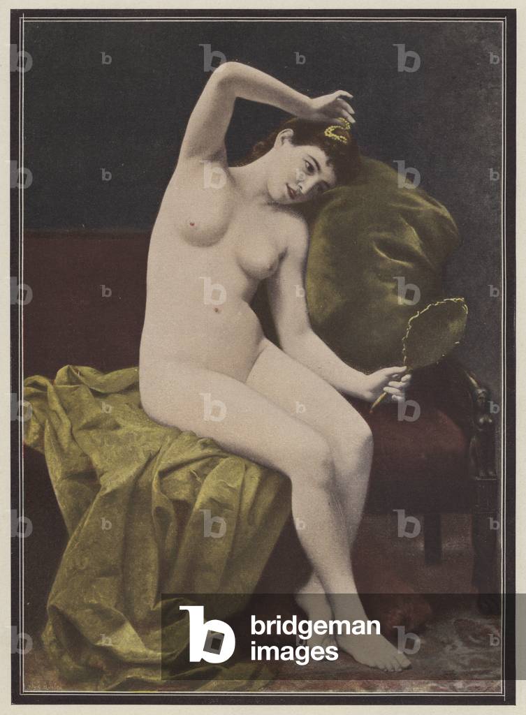 Coquetry, donna con specchio (colore lito)