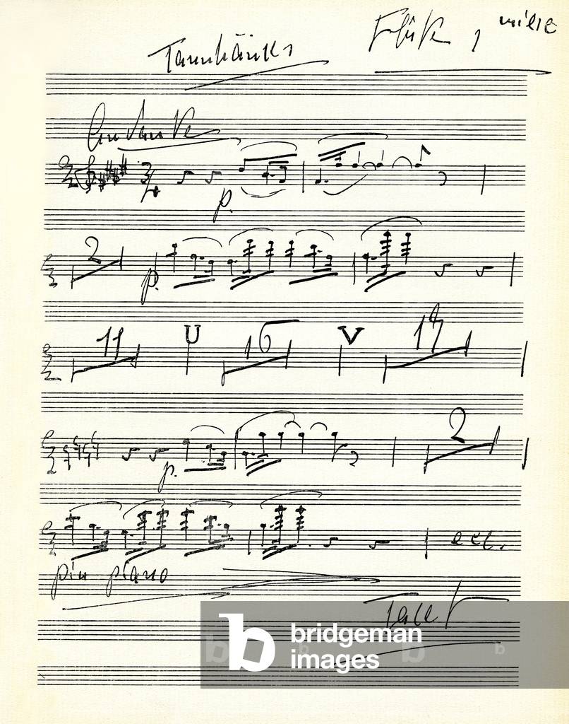 "Toscanini-Noten zum Tannahauser-Score", b/w