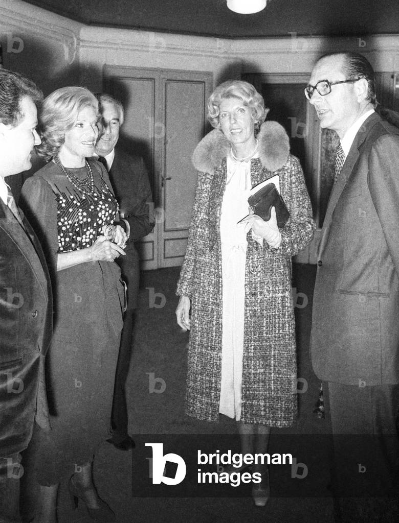 Image of Marie Helene de Rothschild, Claude Pompidou, Jacques Chirac at ...