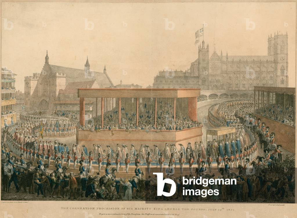 Immagine di Incisione "il incoronazione processione di sua maestà re Giorgio IV" di English School