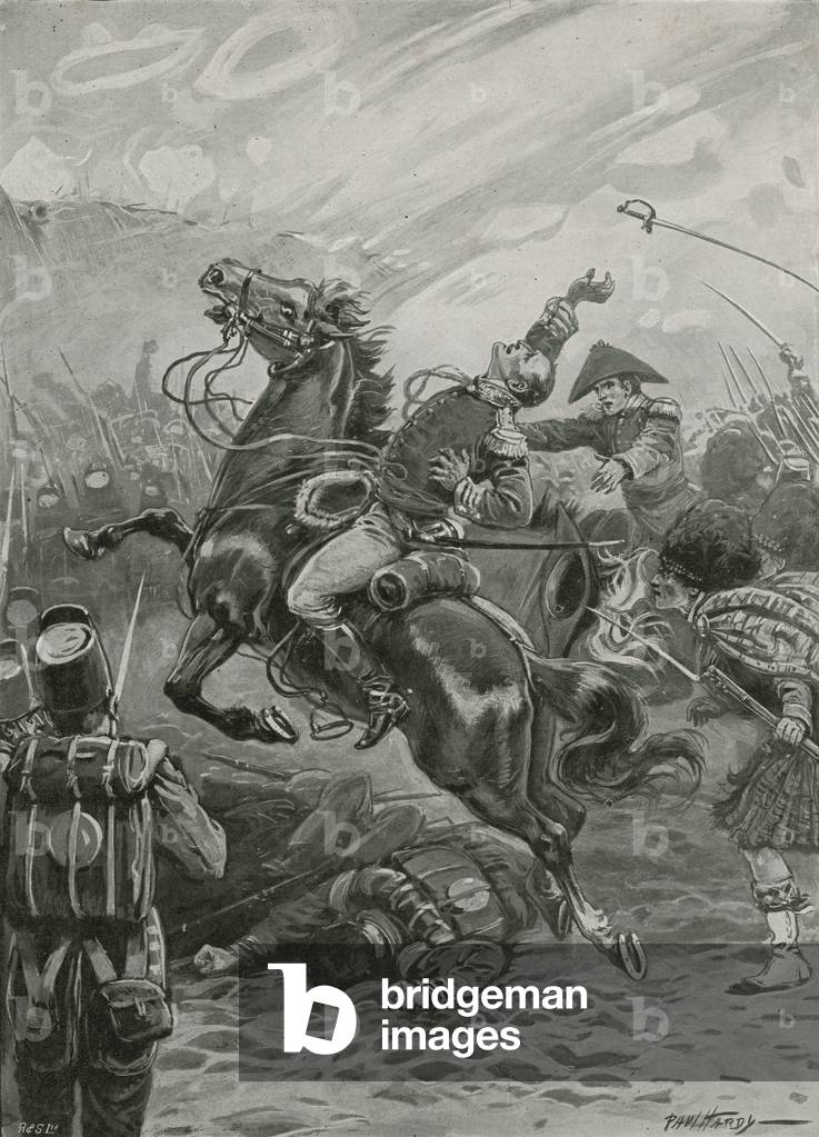 Morte di Signore edward pakenham al battaglia di new orleans, 1814 (lito)