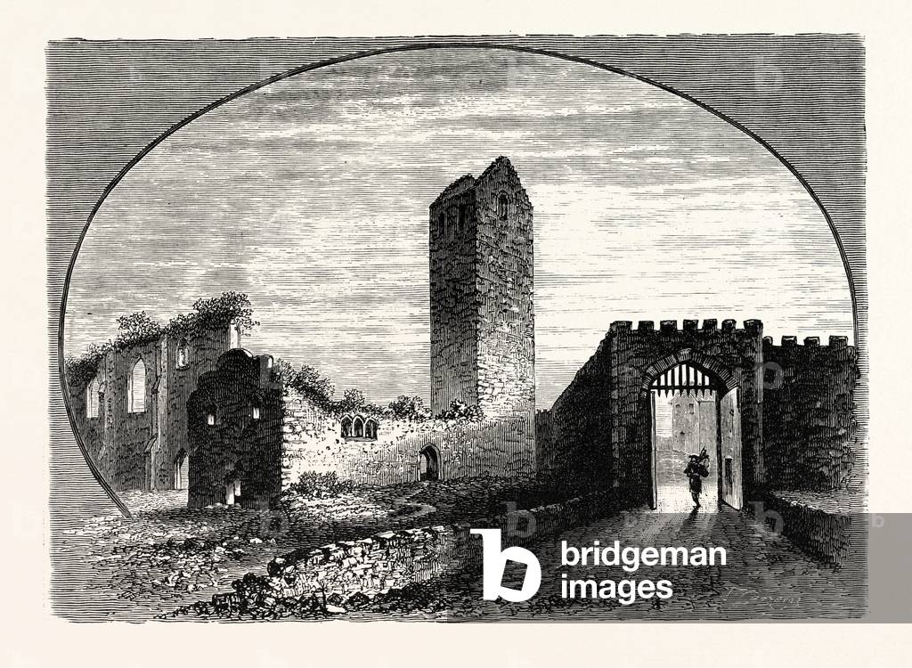Immagine di Incisione "Edimburgo: il Kirk-of-Field il Kirk di St. Mary-in-the-Fields", b/w