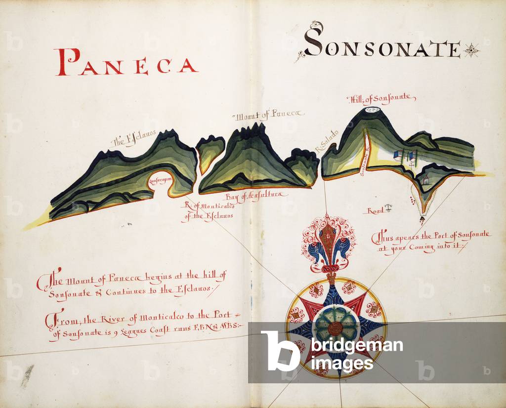 Immagine di Mappa & Pianta "Paneca e Sonsonate" 1685 di William Hack