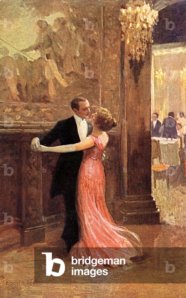 Couple dansant la valse