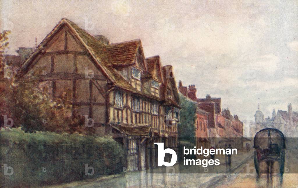 Luogo di nascita di Shakespeare, Stratford-on-Avon (colore lito)