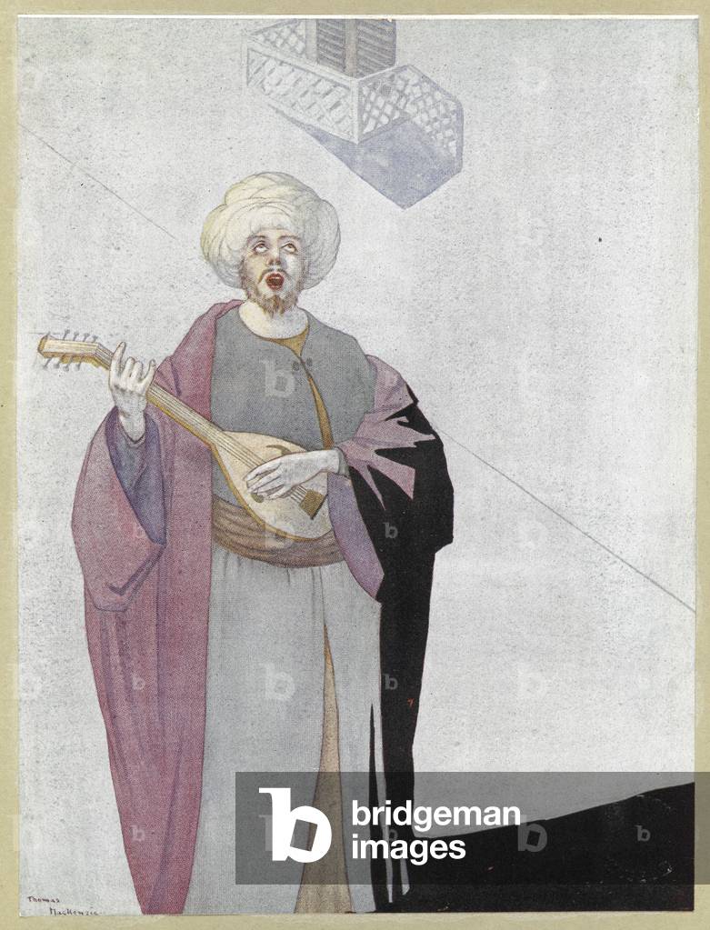 «Come scivolato nel lutto risplende il giglio!» Act.i. Scena II. Hassan, il pasticcere.