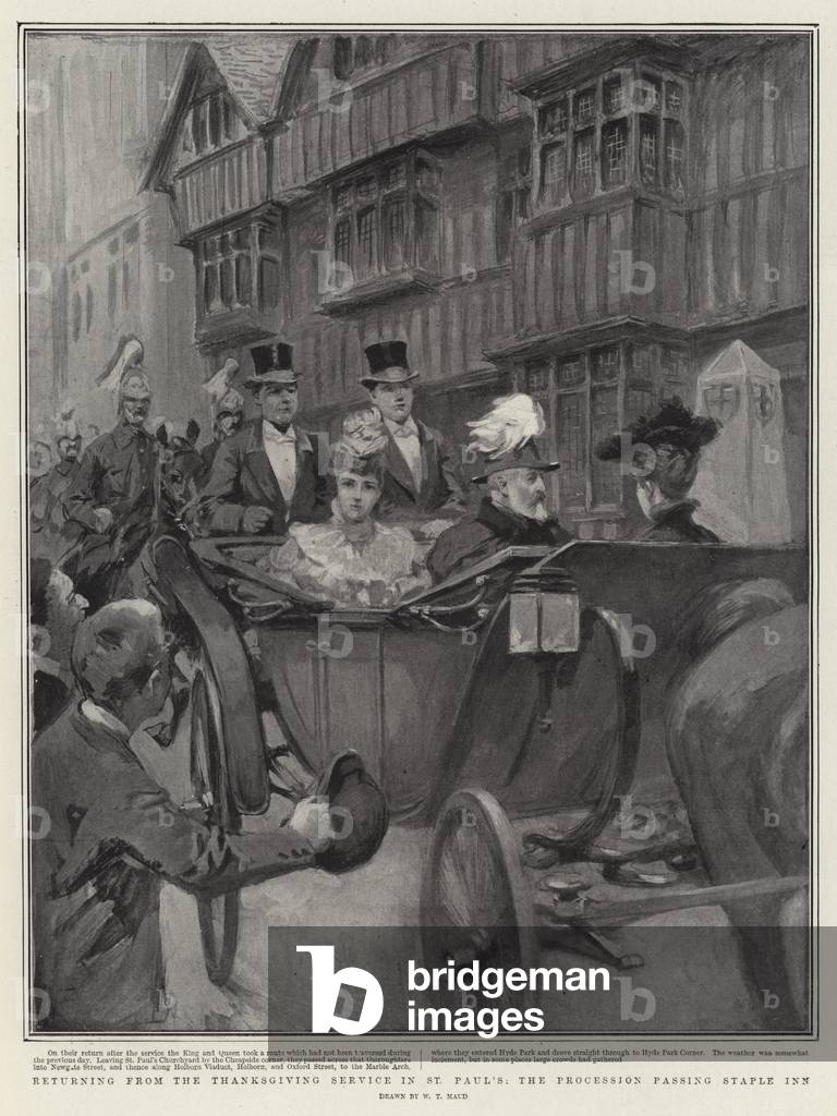 Bild von Druck "Rückkehr von der Thanksgiving Service in St. Pauls" von William T. Maud