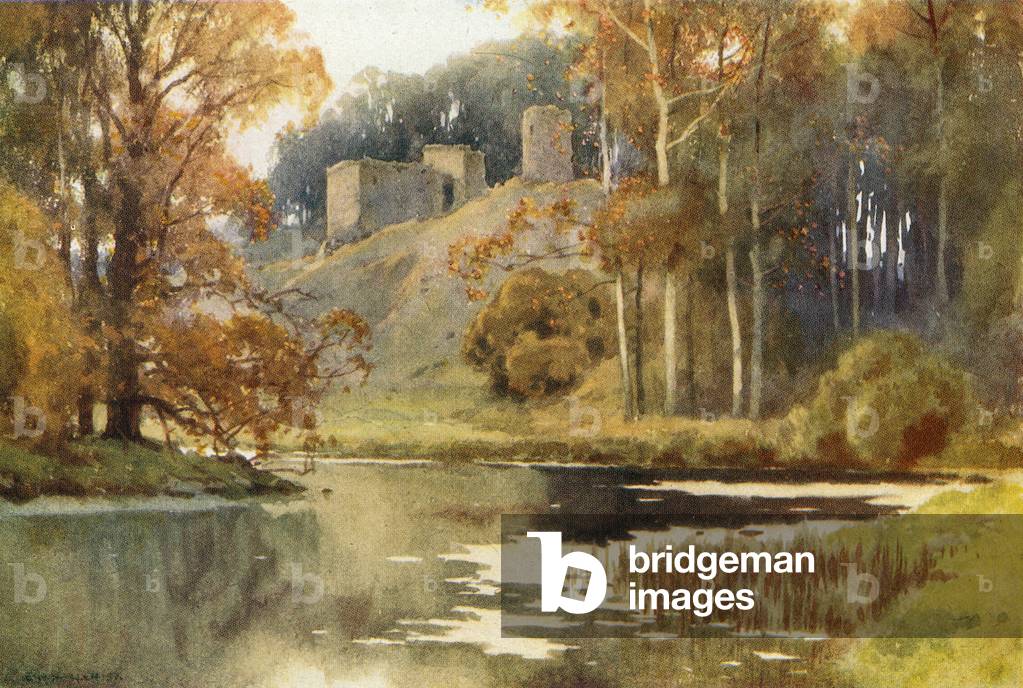 "Castello di Roxburgh (colore lito)" di Ernest William Haslehust