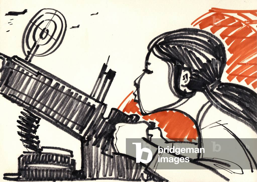 Image of Painting depicting Vietnamese Female Fighter 1967 by Ruben Suryaninov