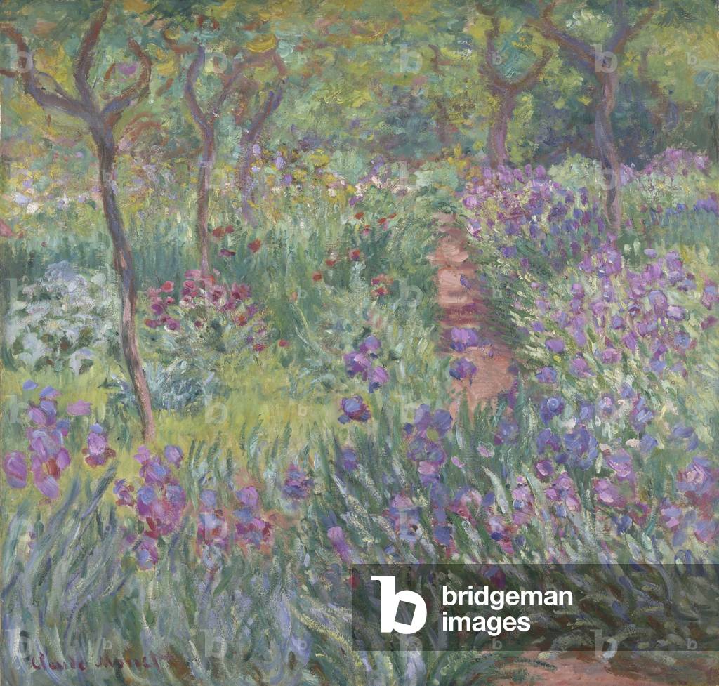 Der Artist's Garden in Giverny, 1900 (öl auf leinwand)