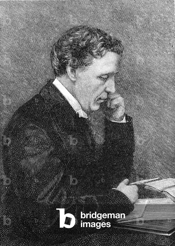 Bild von Druck "Lewis Carroll" 1801, b/w
