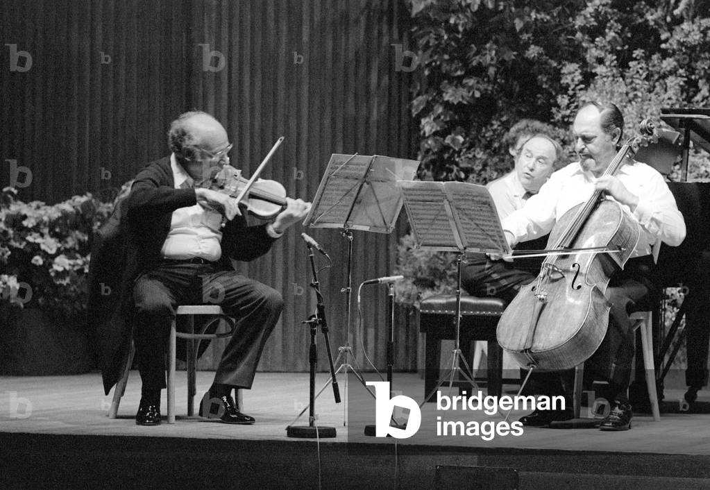"Beaux Arts Trio prova a Pitape Maltings per un concerto di Aldeburgh Festival", b/w