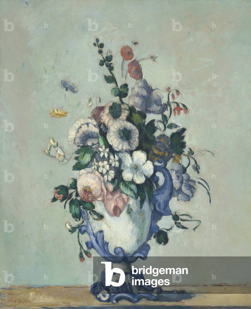 Fiori in un vaso rococò, c. 1876 (olio su tela)