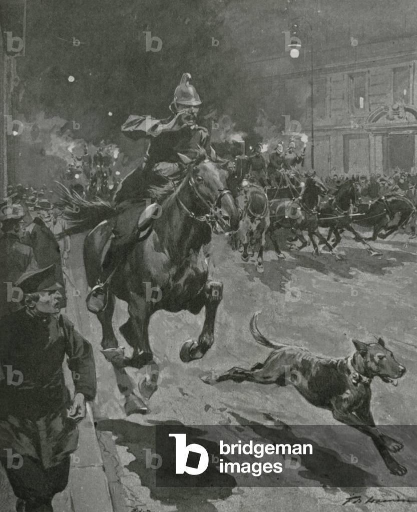Die Feuerwehr (Litho)