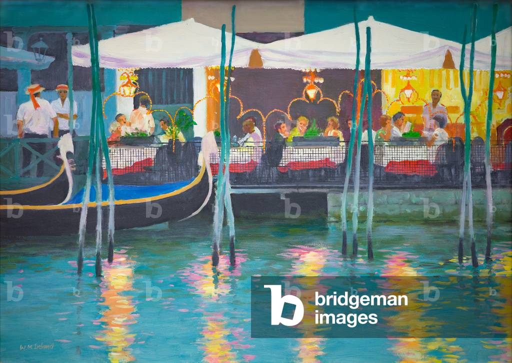 Image of Painting depicting Venice Café (acrylic on board) by William Ireland