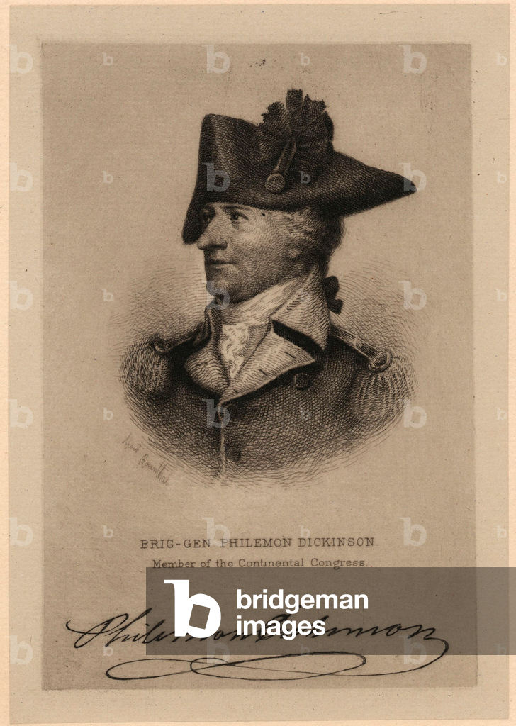 Image of Print depicting Brigadier-General Philemon Dickinson 1885 by Albert Rosenthal