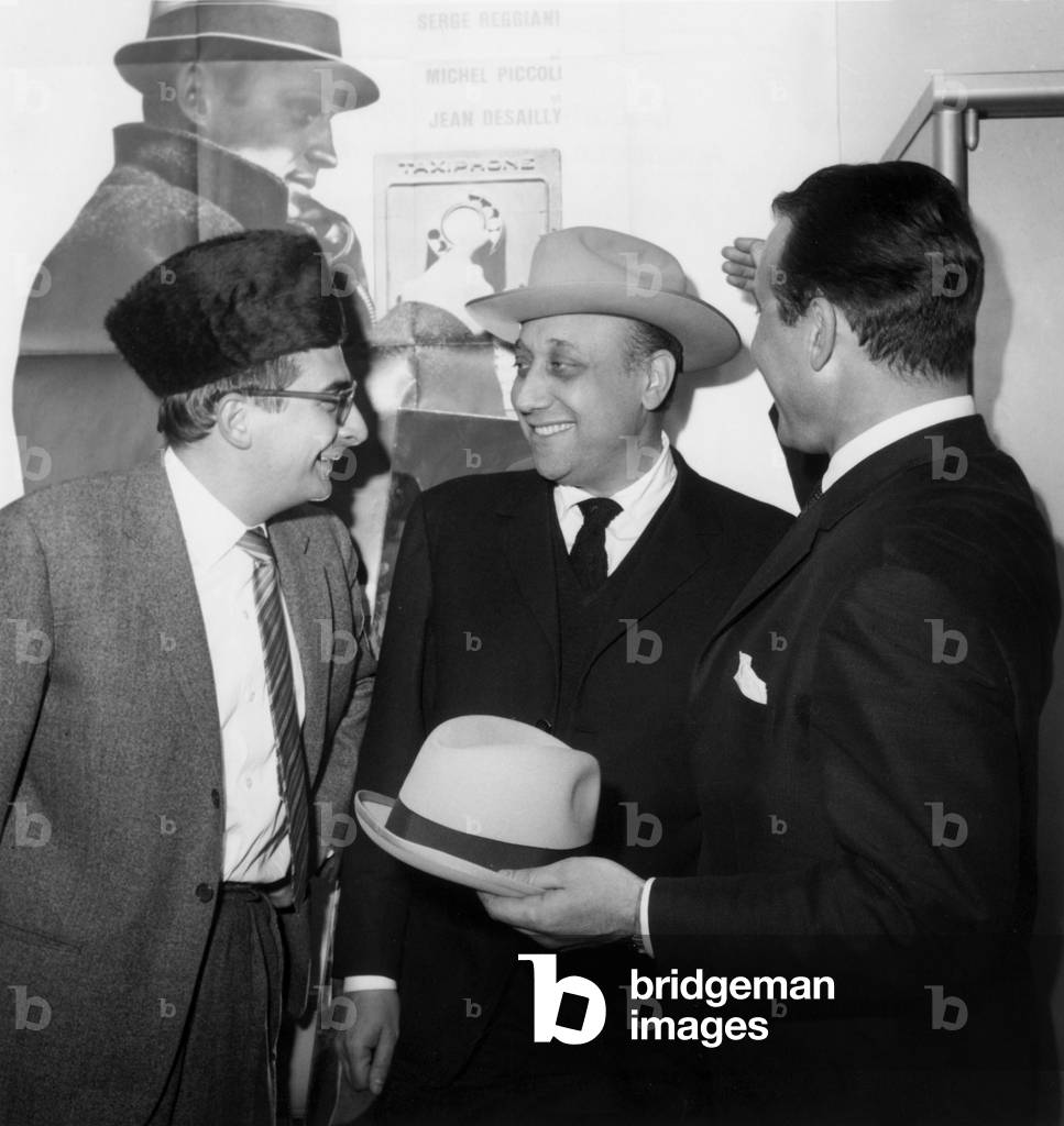 Image of Photography depicting Directors Claude Chabrol and Jean-Pierre Melville at A Prize Giving 1963, b/w