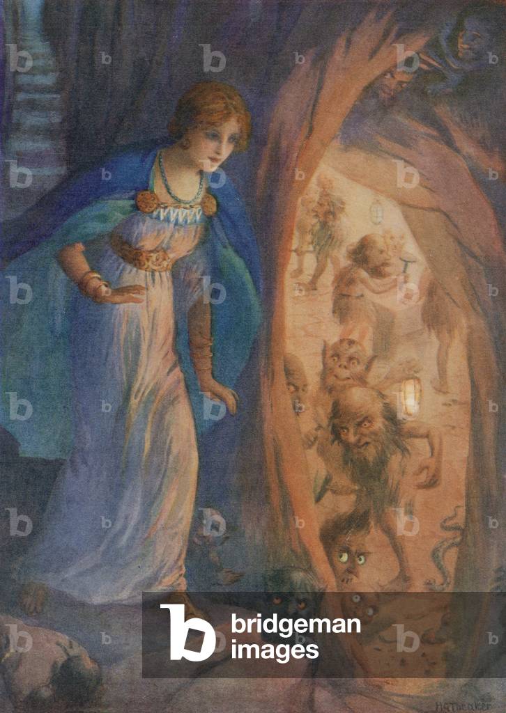 Freyja dans la grotte des Nains, de “Freyja's Necklace” (coloris litho)
