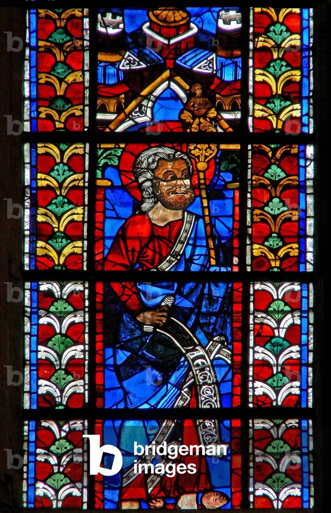 Window w211 depicting St Jude (stained glass) by French Artist