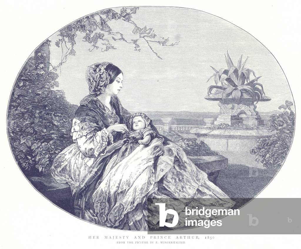 Sua Maestà e il Principe Artù, 1850 (incisione)