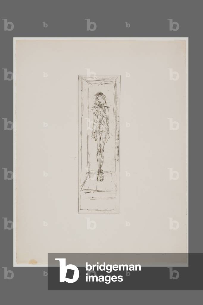 Nu, visage sur II, 1955 (eau-forte)