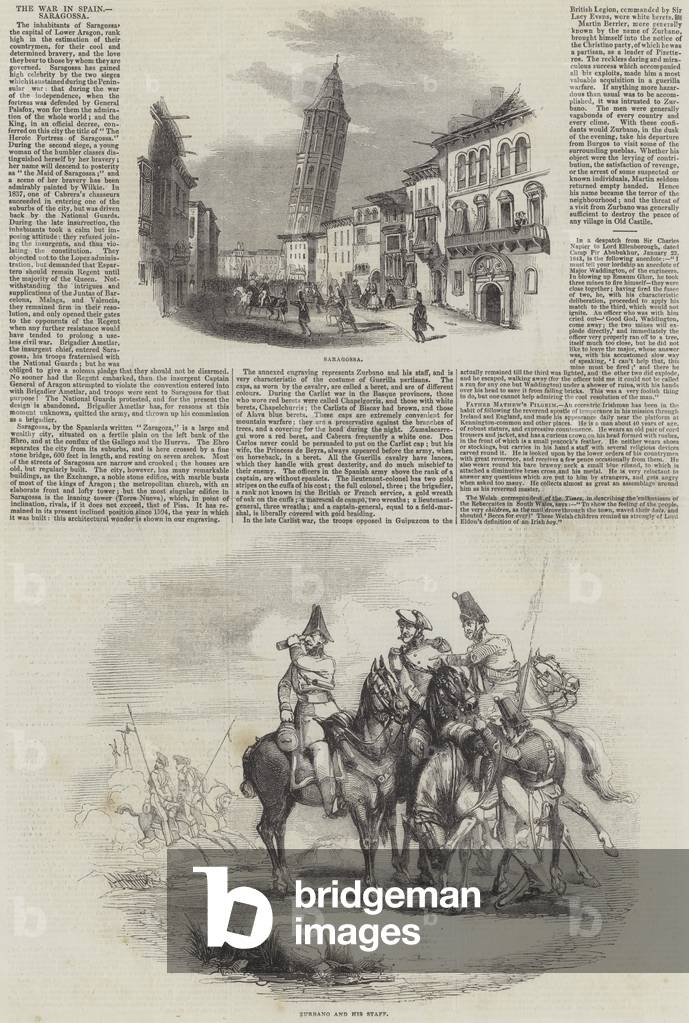 The War in Spain (engraving) by English Artist