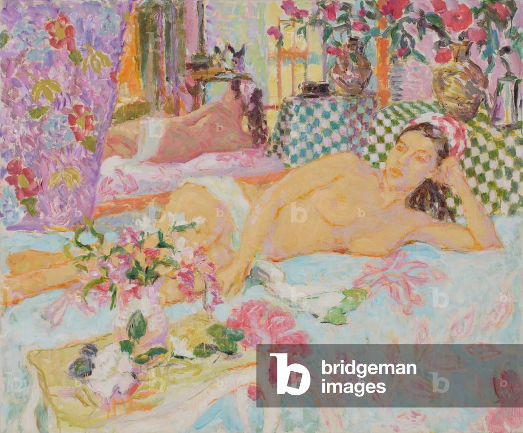 Image of Painting depicting Reclining Nude with Headscarf, 2010 by Hugo Grenville