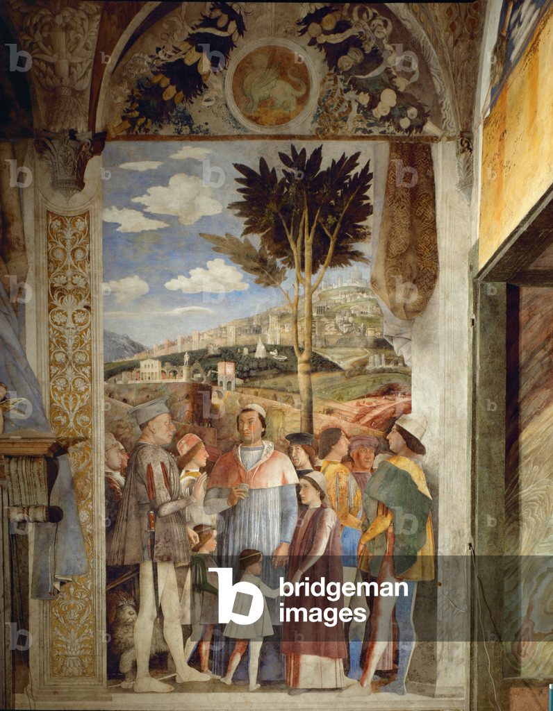 Bild von Fresko "Lodovico Gonzaga wartet auf die Rückkehr seines Sohnes" von Andrea Mantegna