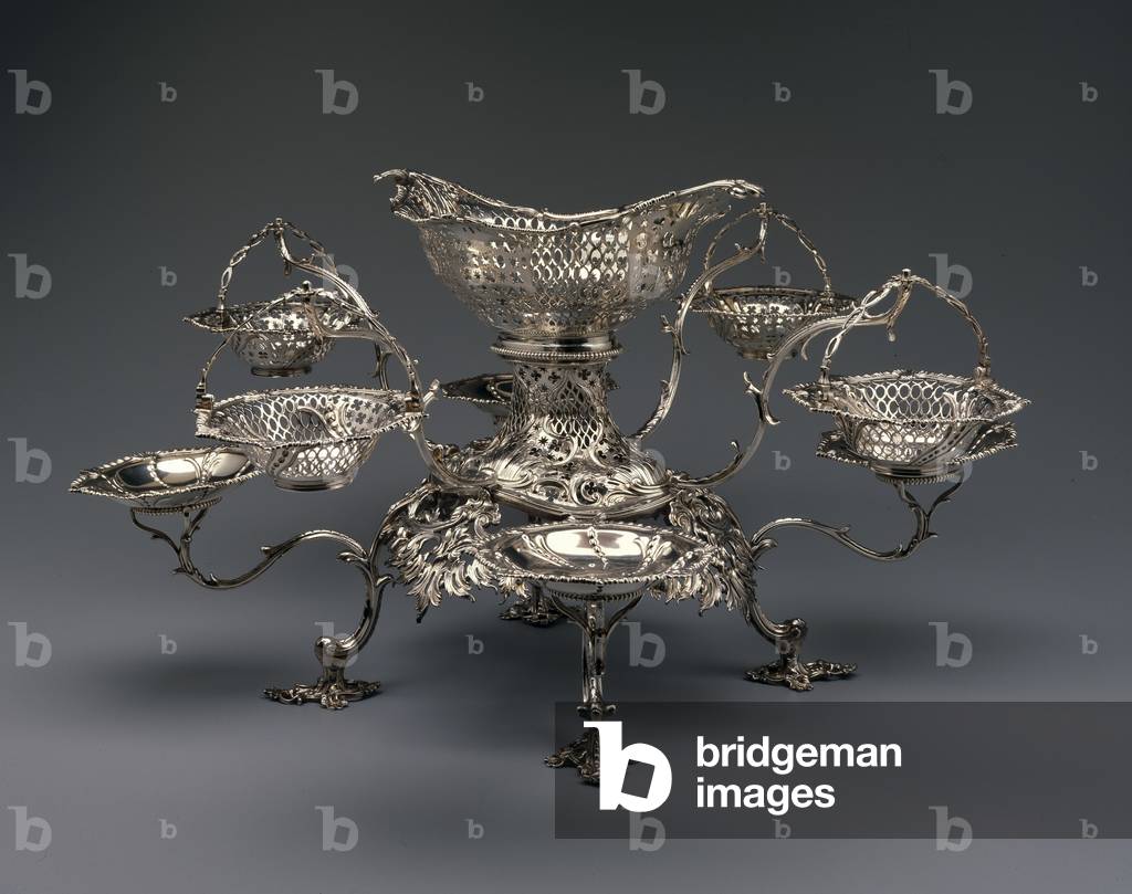Bild von Kunstgewerbe "Epergne" 1765 von Francis Butty