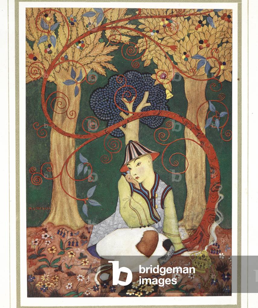 Un'illustrazione per 'Aladino e la sua lampada meravigliosa.. '.