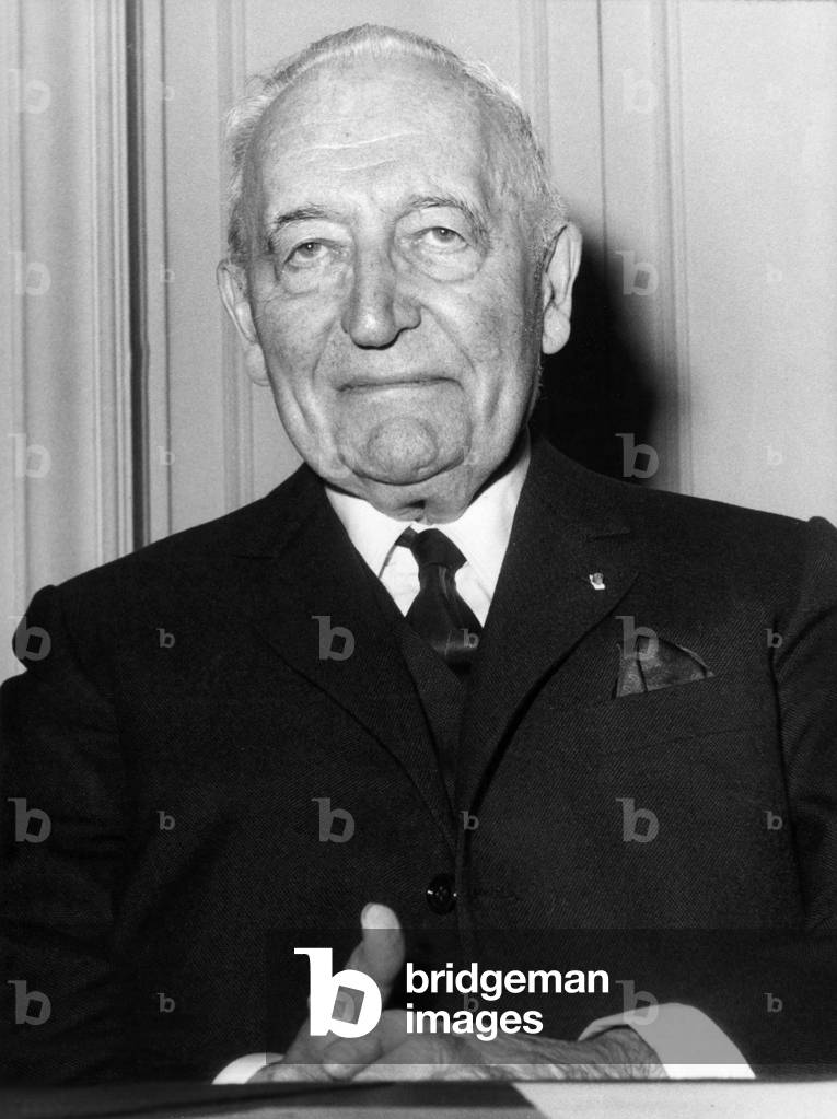 Image of Photography depicting French Writer Jules Romains (1885-1972) here C. 1972 (b/w photo) 1972, b/w