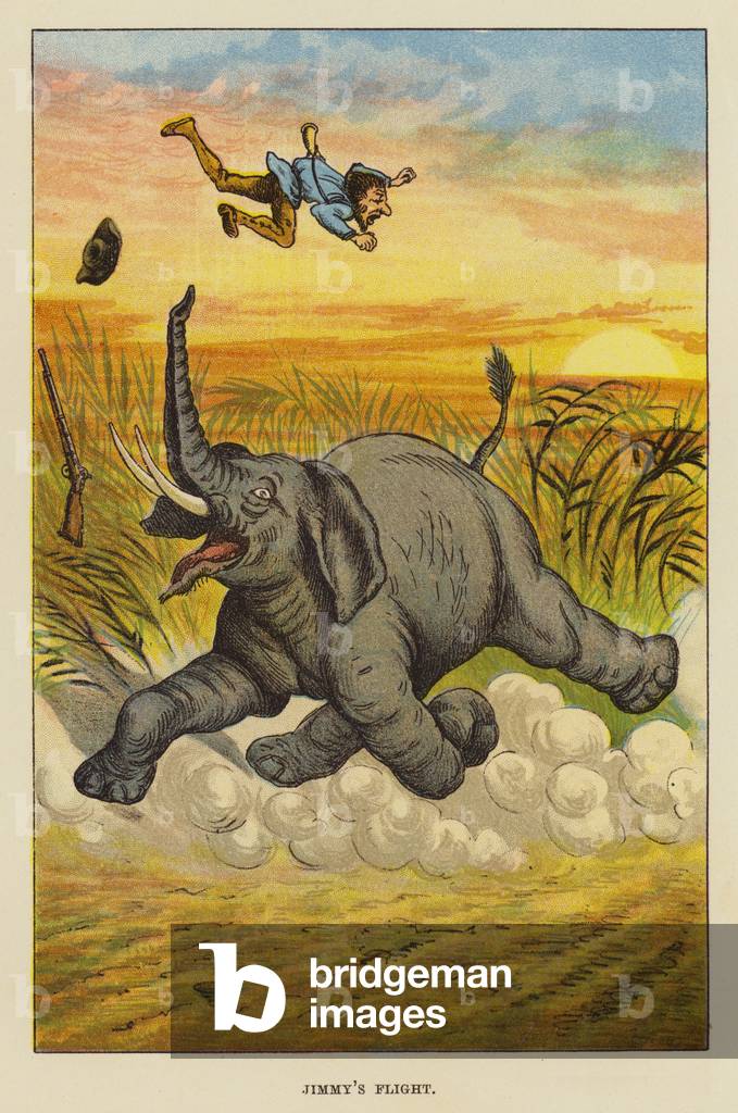 "Jimmy's Flight (Farblitho)" 1801 von English School