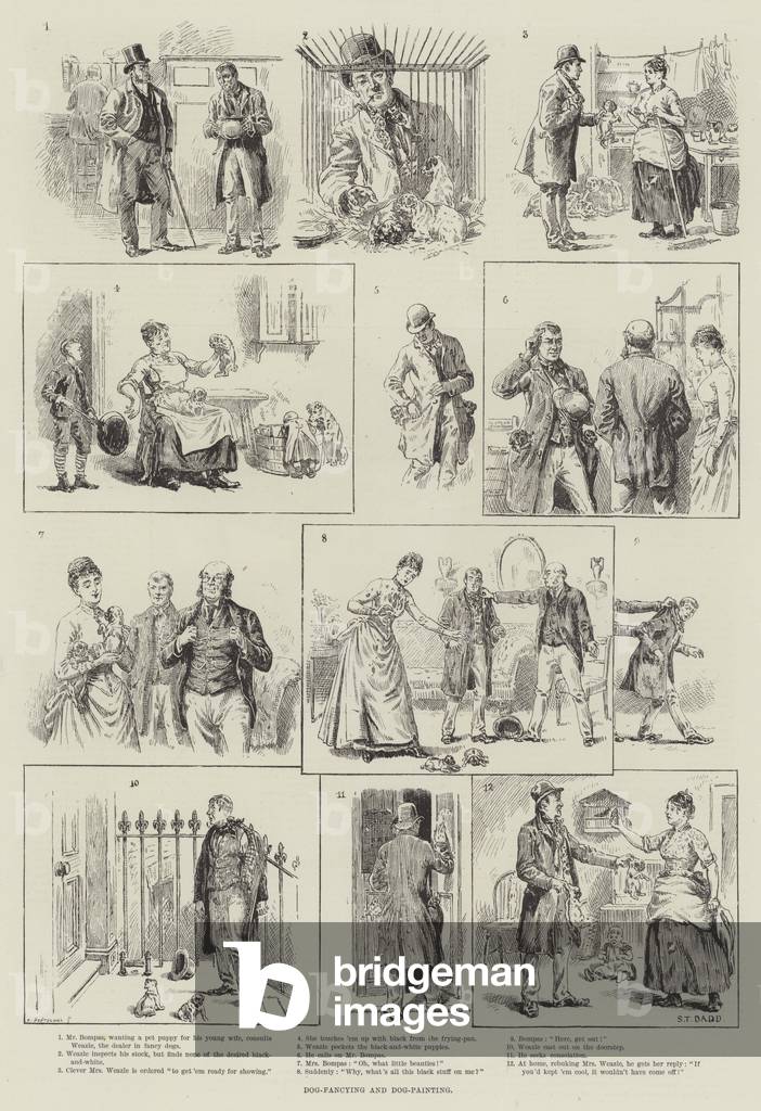 Hund-Fancying und Hund-Malerei (Gravur)