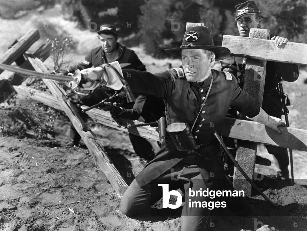 "La Charge Fantastique sono morti con i loro stivali su di Raoul Walsh con Errol Flynn", b/w