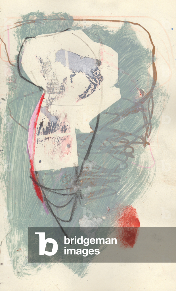 Sketchbook 6, 2024 (pittura a tempera, collage, pastello su carta)