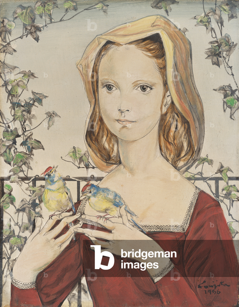 Jeune fille aux deux oiseaux