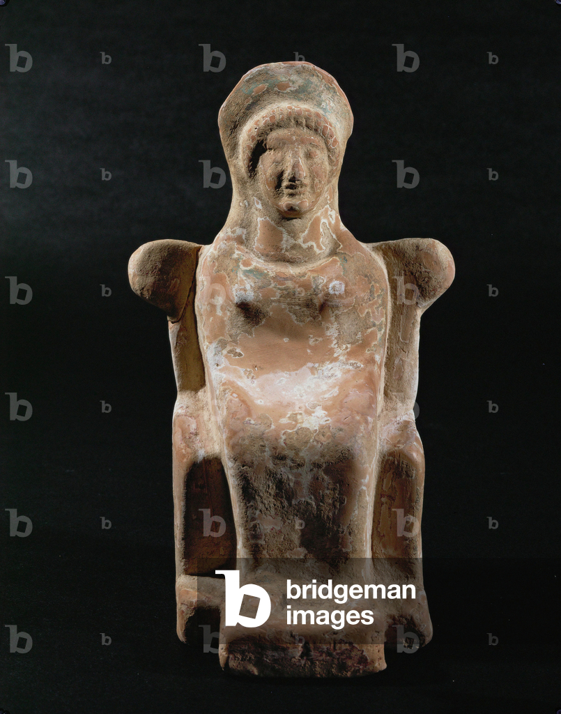 Bild von Skulptur "Göttin archaisch-griechischen Typs" -600 von Erich Lessing