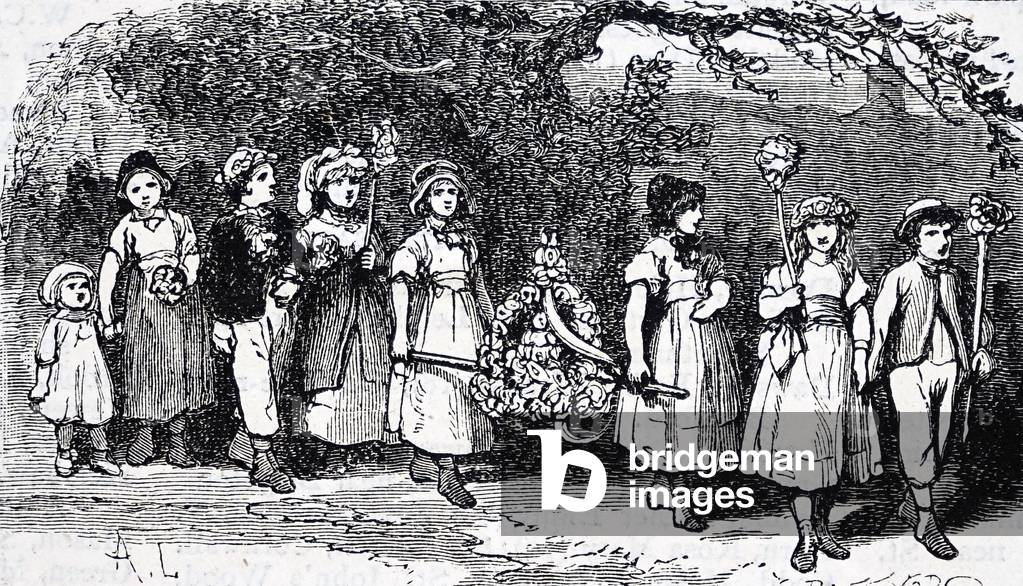"Feste di maggio. 1/1/1882 (incisione)" 1882, b/w