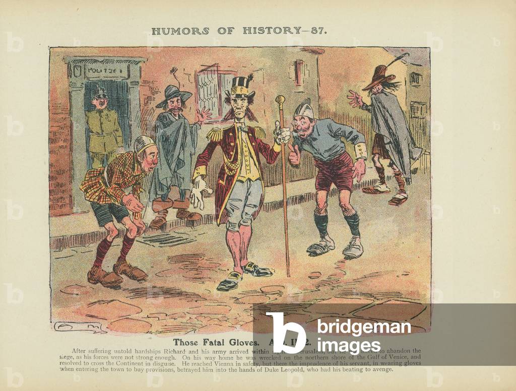 Diese tödlichen Handschuhe. A.D. 1192 (Farblitho)