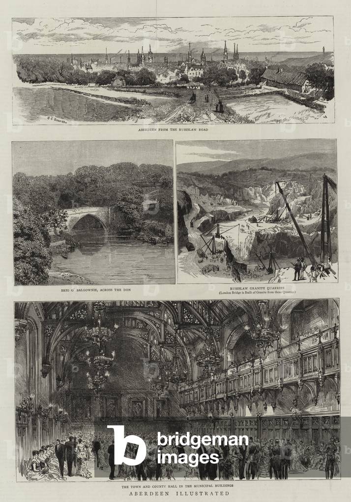 Aberdeen Illustrated (engraving) by Henry Charles Brewer