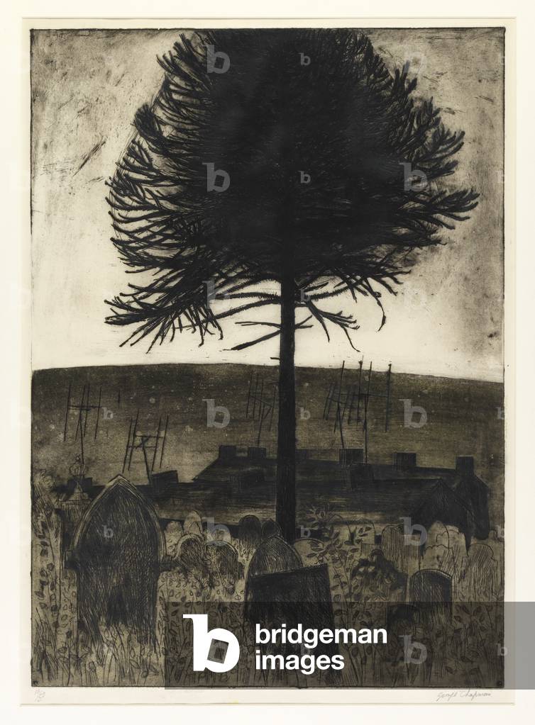 Le cimetière (gravure)