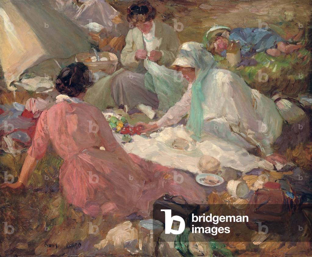 Il picnic (olio su tela)