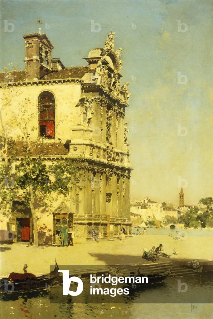 Bild von Gemälde "Ein Blick auf Venedig" von Martin Rico y Ortega