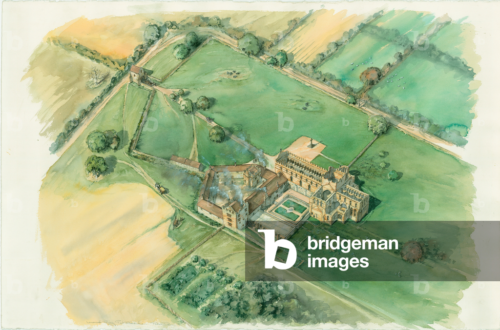 Bild von Zeichnung "Lanercost Priory (Illustration)" 1998 von Peter Dunn