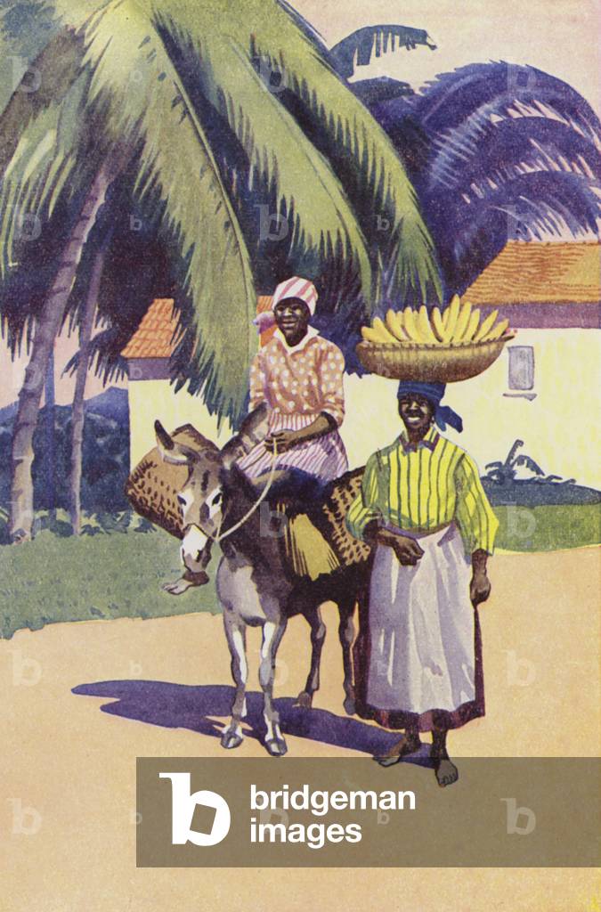 Going to Market, Jamaica (Farblitho)