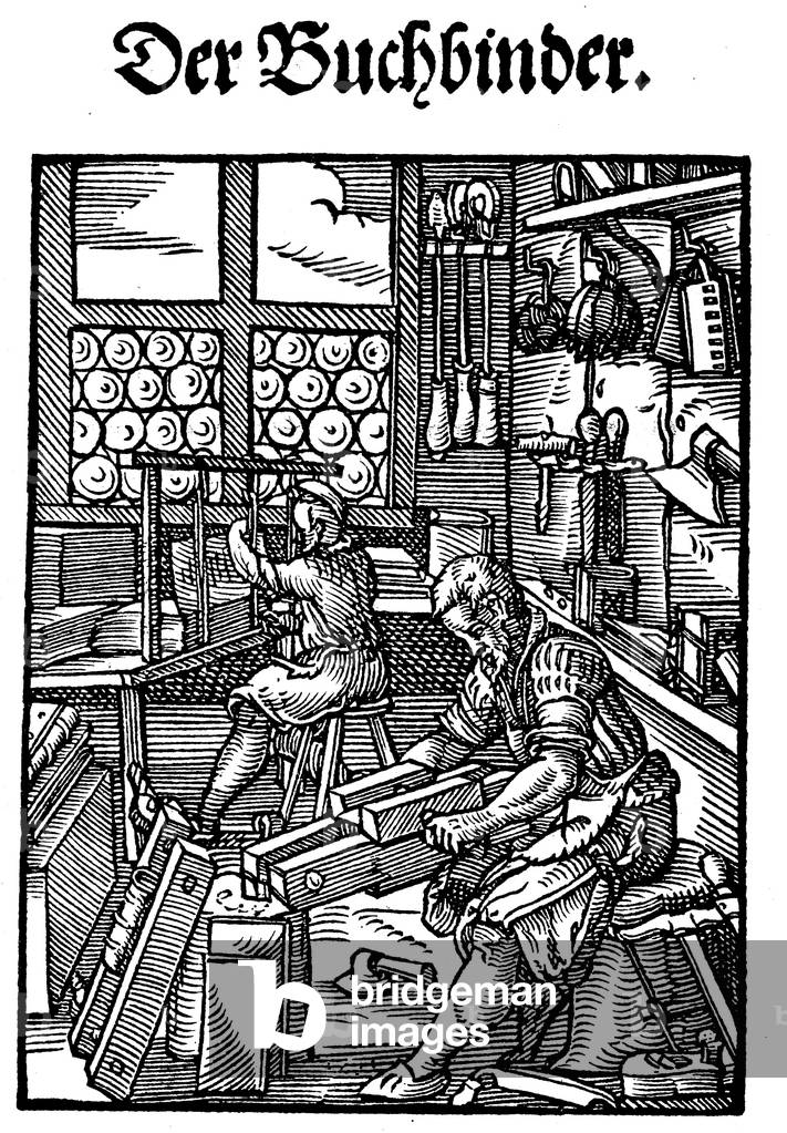 "Der Buchbinder" 1885, b/w