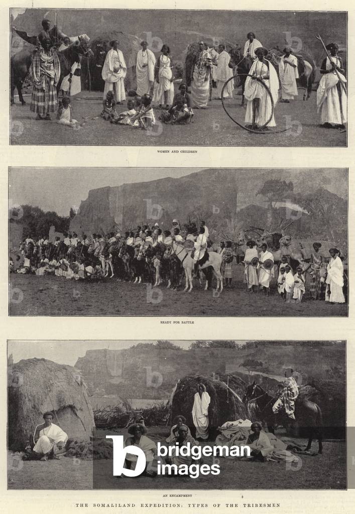 Image of The Somaliland Expedition, Types of the Tribesmen (b/w photo)